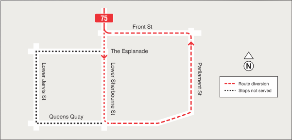 Map of route diversion