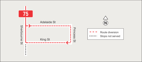 Map of route diversion