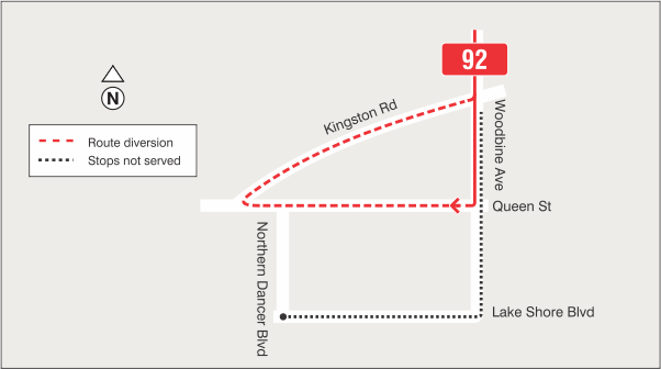 Map of route diversion