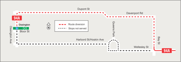 Map of route diverison