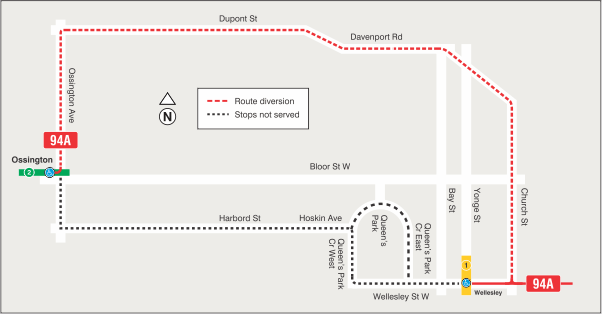 Map of route diversion