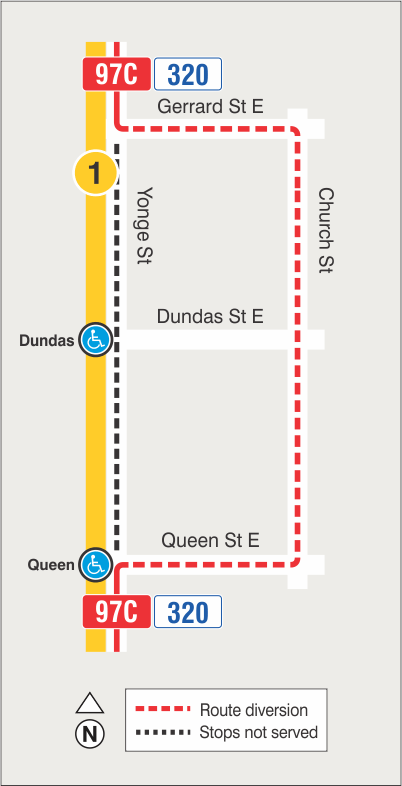 Map of route diversion