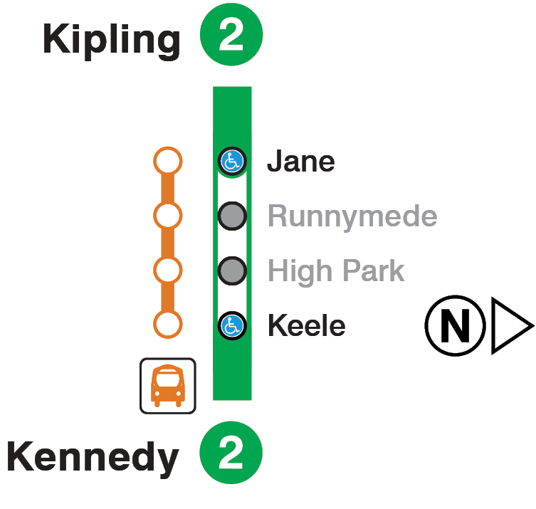 Map of subway closure