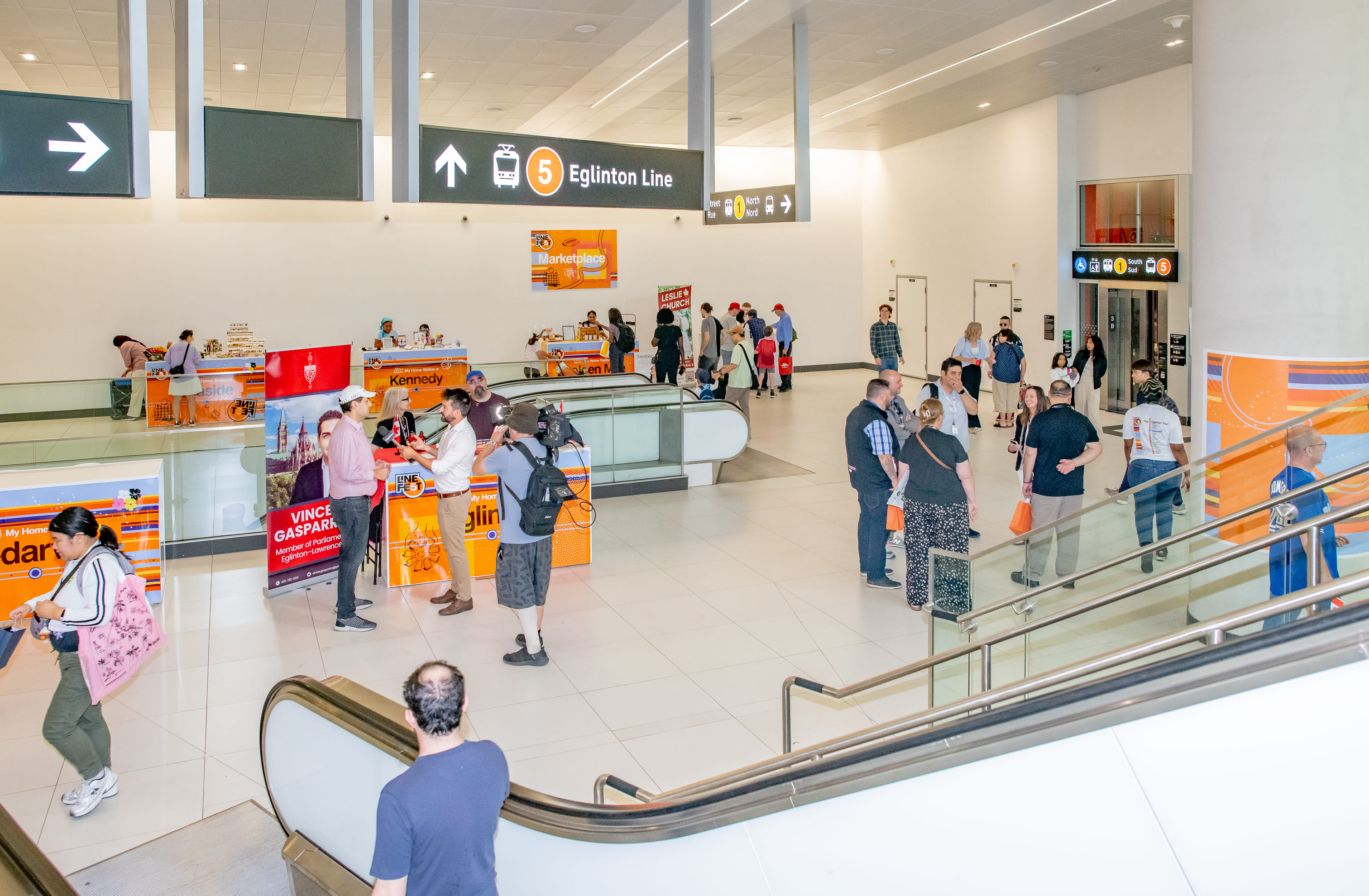Another view of Cedarvale Station concourse set up for the celebration