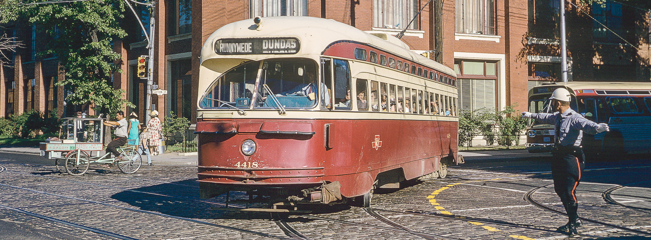 Historical photo of the PCC streetcar.