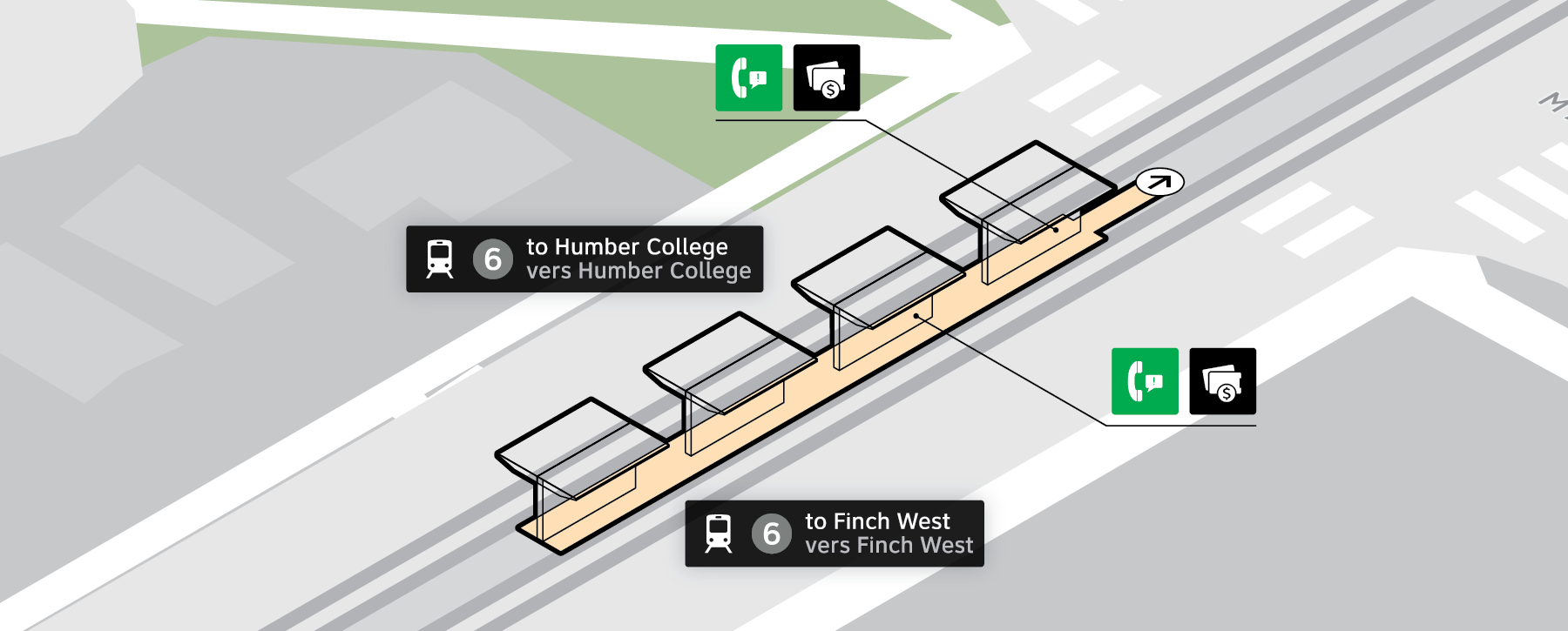 Martin Grove station map thumbnail