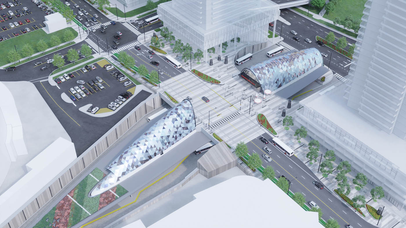 Scarborough Town Centre Station Aerial