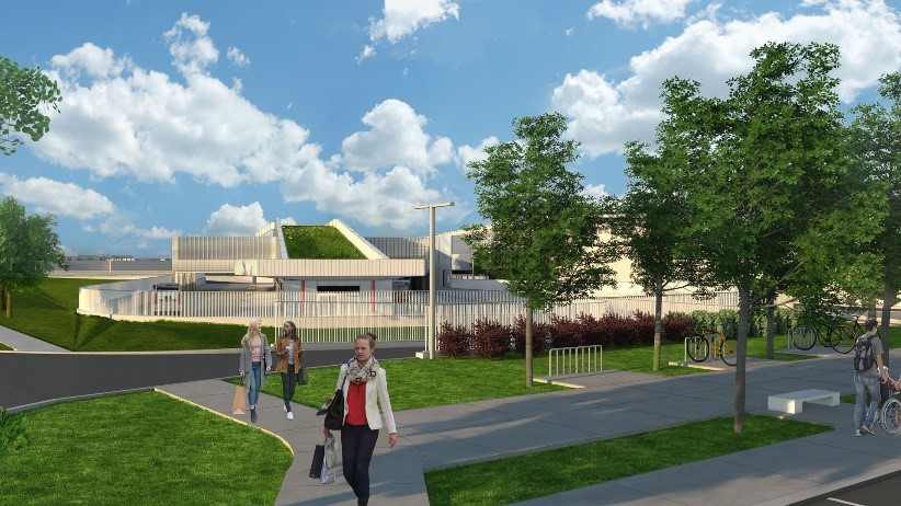 rendering of warden station after redevelopment