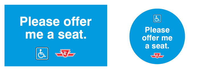 Image of the Please Offer Me a Seat card and button